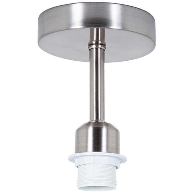 Happy Homewares Brushed Satin Nickel Semi Flush Ceiling Light Fitting - image 1