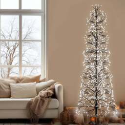Xmas Haus 2000 Warm White Micro LED Black Firework Tree 5ft - thumbnail 4