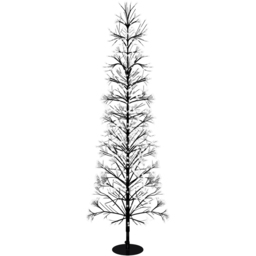 Xmas Haus 2000 Warm White Micro LED Black Firework Tree 5ft - thumbnail 1