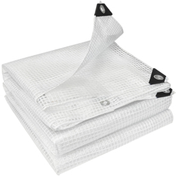 Outsunny White PE Waterproof Tarpaulin 3 x 5m