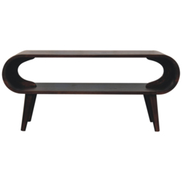 Artisan Furniture Amaya Walnut Single Shelf Mango Wood Coffee Table - thumbnail 2