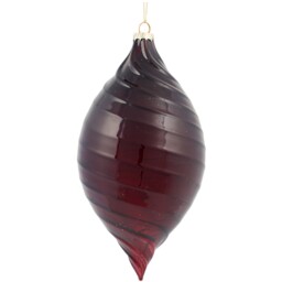 Blushing Ballroom Plum Glass Christmas Droplet Bauble 20cm - thumbnail 1
