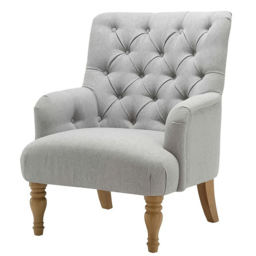 Padstow Button Back Grey Armchair - thumbnail 4