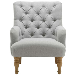Padstow Button Back Grey Armchair - thumbnail 3