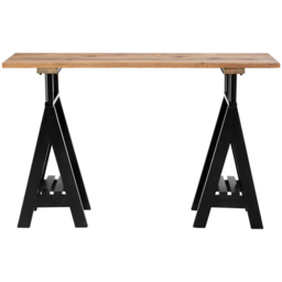 Premier Housewares Hampstead Pine Wood and Iron Console Table - thumbnail 2