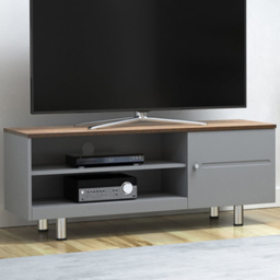 AVF Whitesands Single Door 2 Shelf Satin Grey TV Unit