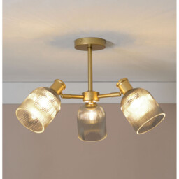 Sorrento Gold 3 Light Ceiling Fitting - thumbnail 3