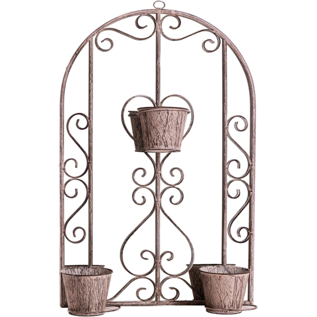 Serenity Dove Grey Garden Mirror with Planter 89 x 50cm - image 1