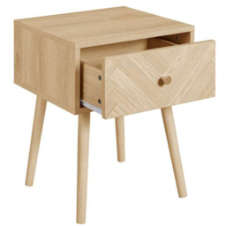 Birlea Herringford Single Drawer Oak Bedside table - thumbnail 3