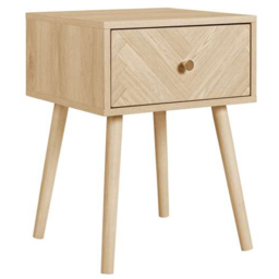 Birlea Herringford Single Drawer Oak Bedside table - thumbnail 2