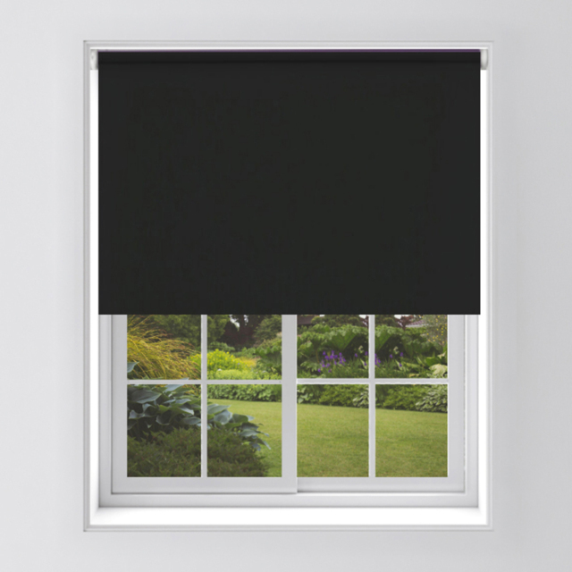Caecus Black Blackout Roller Blind 150 x 210cm - image 1
