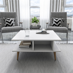 Decorotika Akya White Wide Coffee Table - thumbnail 4