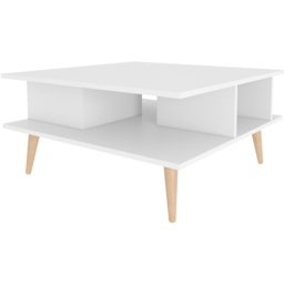 Decorotika Akya White Wide Coffee Table - thumbnail 3