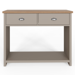 GFW Lancaster 2 Drawer Grey Console Table - thumbnail 2