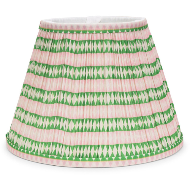 ValueLights Riza Pink Aztec Tapered Pleated Lamp Shade Large - image 1