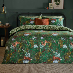 Furn Into The Woods Printed King Size Reversible Duvet Set