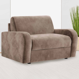 Jay-Be Deco Luxe Velvet Cedar Snuggler Sofa Bed with e-Sprung Mattress