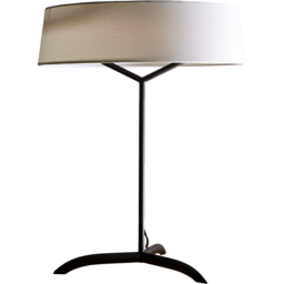 Kliving Luna White Drum Shade Black LED Table Lamp