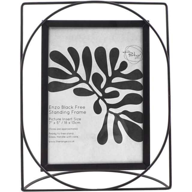 The Port. Co Gallery Enzo Black Free Standing Frame 7 x 5 inch - image 1
