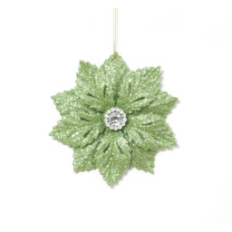 Mistletoe Cottage Green Fern Poinsettia Decoration - thumbnail 1