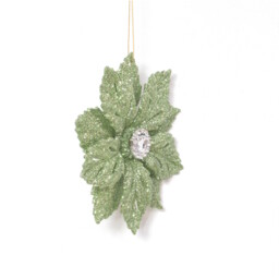 Mistletoe Cottage Green Fern Poinsettia Decoration - thumbnail 4