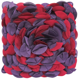 Intimates Stania Aubergine and Burgundy Dual Tone Filled Cushion 43 x 43cm 2 Pack