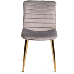 Bentley Designs Rothko Grey Velvet Dining Chair Set of 2 - thumbnail 3