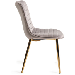 Bentley Designs Rothko Grey Velvet Dining Chair Set of 2 - thumbnail 4