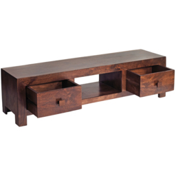 Brooklyn Nihash Toko 2 Drawer Single Shelf Dark Mango Plasma Media Unit - thumbnail 3