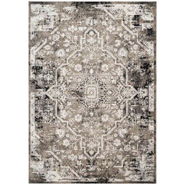 Desire Rugs Mayfair Metallic Sheen Damask Design Rug Grey 200 x 290cm - image 1