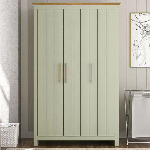 Bexley 3 Door Sage Green Wardrobe - image 1