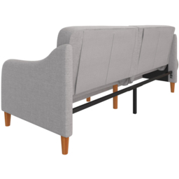 Dorel Jasper 3 Seater Light Grey Linen Sprung Sofa Bed - thumbnail 4