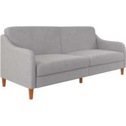 Dorel Jasper 3 Seater Light Grey Linen Sprung Sofa Bed - thumbnail 2