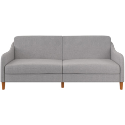 Dorel Jasper 3 Seater Light Grey Linen Sprung Sofa Bed - thumbnail 3