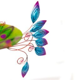 Marco Paul Peacock Glass Bird Bath - thumbnail 4