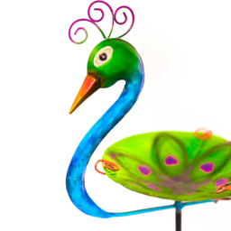 Marco Paul Peacock Glass Bird Bath - thumbnail 2