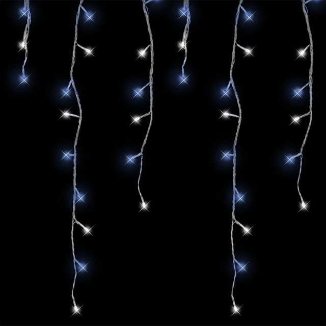 The Christmas Workshop 360 LED Icicle String Light Blue and White - image 1