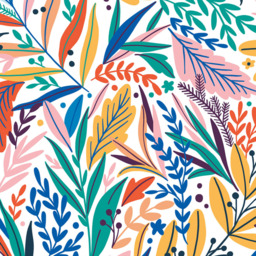 Origin Murals Patterned Leaves Multicolour Wall Mural - thumbnail 2