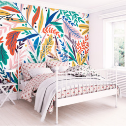 Origin Murals Patterned Leaves Multicolour Wall Mural - thumbnail 3