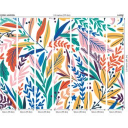Origin Murals Patterned Leaves Multicolour Wall Mural - thumbnail 4