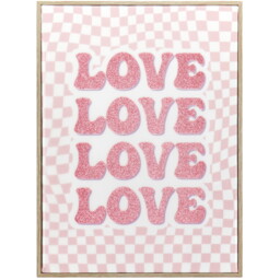 Groovy Checked Phrase Framed Art - Multicolour - thumbnail 4