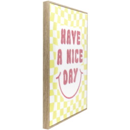 Groovy Checked Phrase Framed Art - Multicolour - thumbnail 2