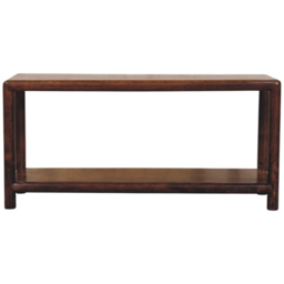 Artisan Furniture Regency Dark Brown Single Shelf Solid Wood Bench - thumbnail 2