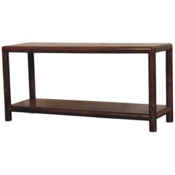 Artisan Furniture Regency Dark Brown Single Shelf Solid Wood Bench - thumbnail 4