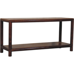 Artisan Furniture Regency Dark Brown Single Shelf Solid Wood Bench - thumbnail 3