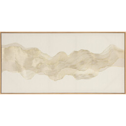 Metallic Wave Gold Framed Art 100 x 50cm