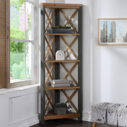 Baumhaus Urban Elegance 4 Shelf Large Corner Bookcase