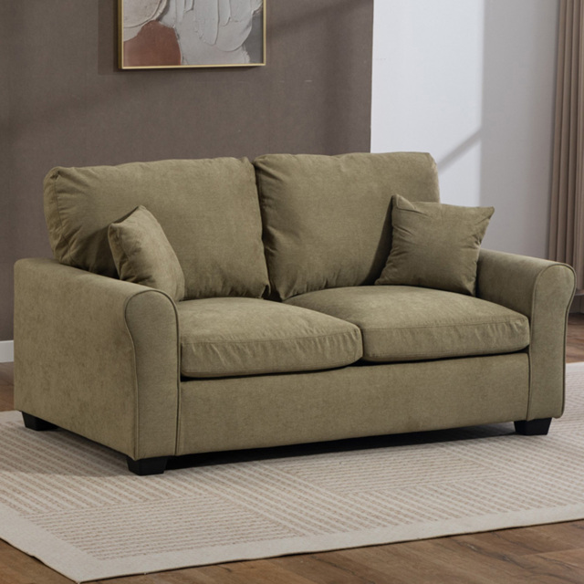Artemis Home Lewiston 2 Seater Pistachio Fabric Sofa Bed - image 1