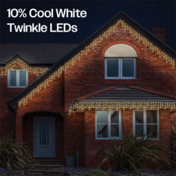 Eagle Connect White Cable 300 Warm White LED Icicle Light 11m - thumbnail 4