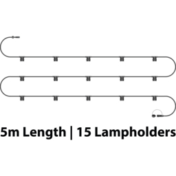 Eagle Connect Festoon E27 ES Screw 15 Lamp Holder 5m - thumbnail 3